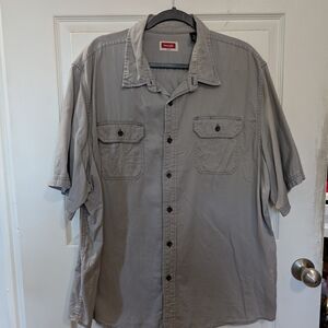 Wrangler Men's Gray Short Sleeve Shirt - Size XL